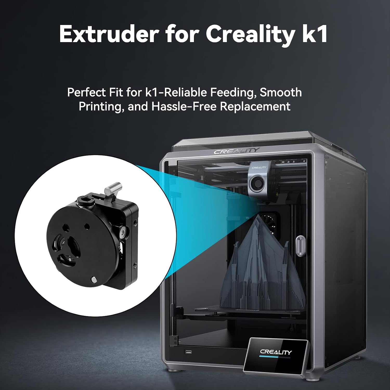 Direct Drive Dual Gear Extruder High Speed - Verbeterde K1 Metal Extrusion Kit met